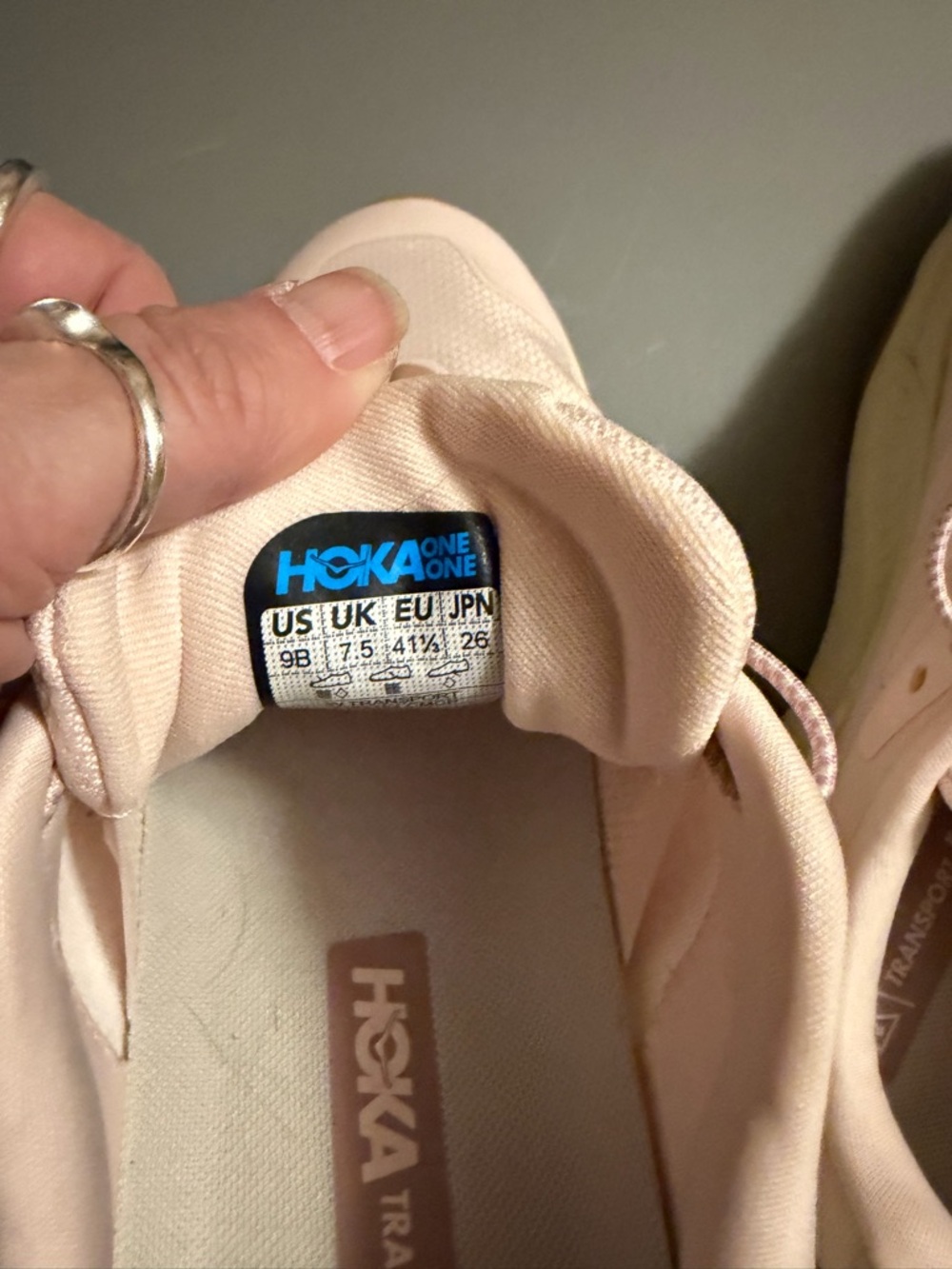 Hoka Women's Pale Pink Athletic Trainers - Picture 3 of 3